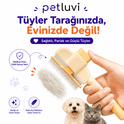 Petluvi™ Masaj Etkili Tüy Temizleyici Tarak